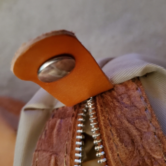 NEW Sharo Genuine Leather Deleite Large Tote Handbag Made in Italy - Picture 9 of 10